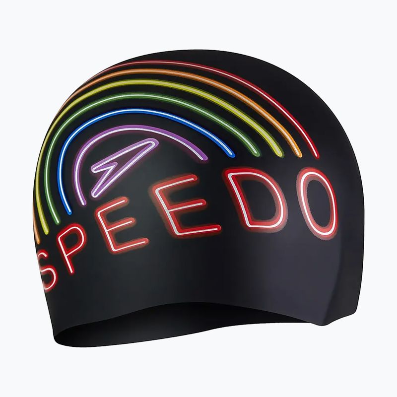 Cuffia Speedo in silicone stampato con orgoglio arcobaleno 3