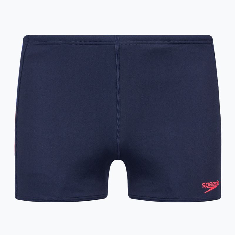 Boxer da bagno Speedo Tech Panel Aquashort da uomo navy/arancione