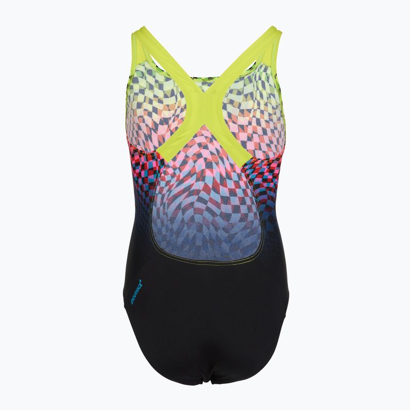 Costume da nuoto intero per bambini Speedo Digital Placement Powerback black/pink 2