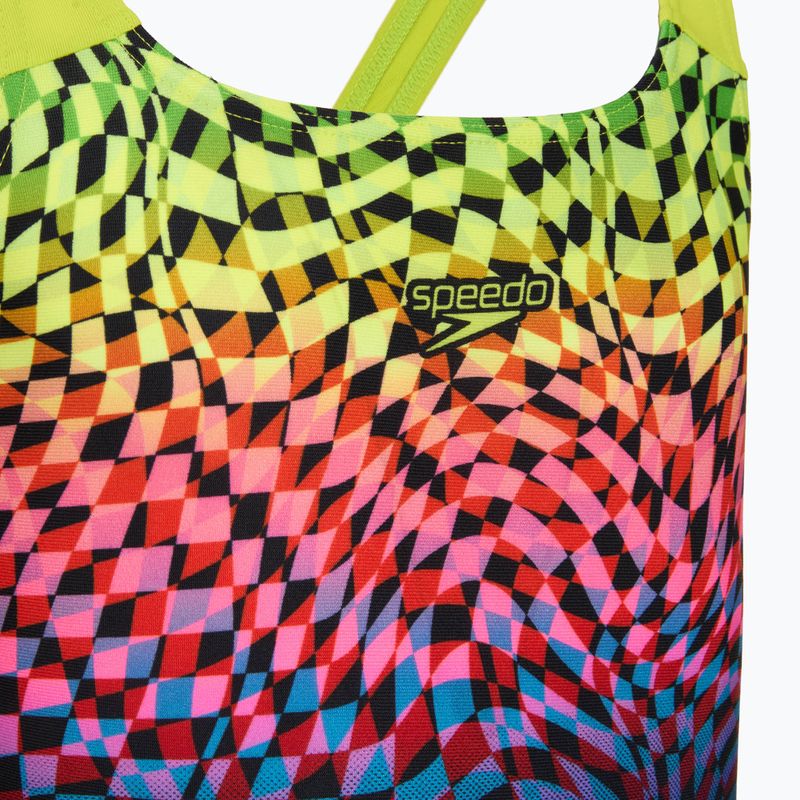 Costume da nuoto intero per bambini Speedo Digital Placement Powerback black/pink 3