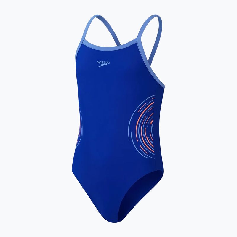 Speedo Platisol Placement Thinstrap Muscleback costume da bagno intero per bambini true cobalt/curious blue 2