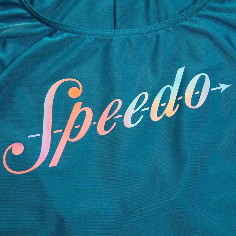 Costume intero Speedo donna Logo Deep U-Back peacock/pumpkin spice/blu marino 4