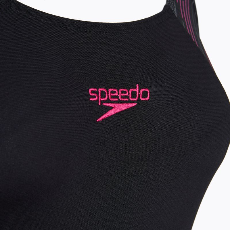 Costume da bagno intero da donna Speedo HyperBoom Splice Muscleback black/electric pink 3