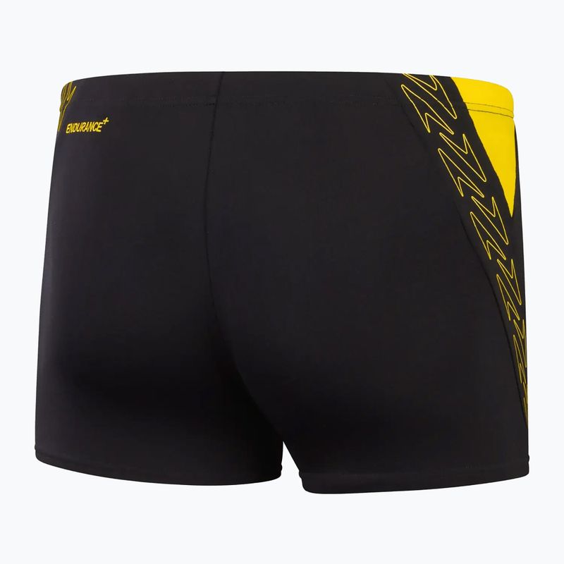 Boxer da bagno Speedo Hyper Boom Splice uomo nero/lemon drizzle 2