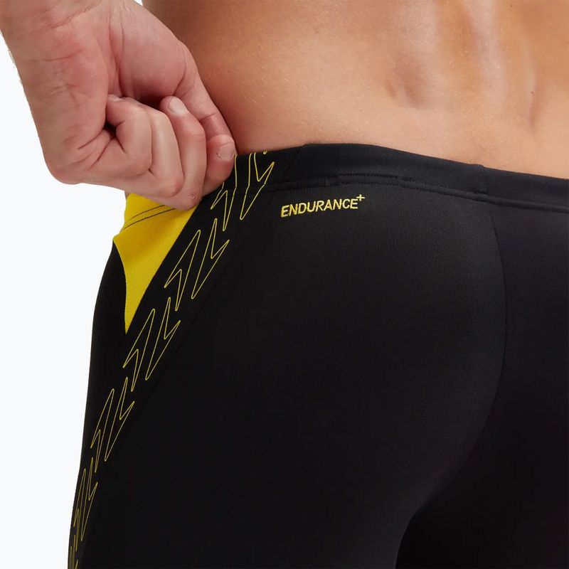 Boxer da bagno Speedo Hyper Boom Splice uomo nero/lemon drizzle 7