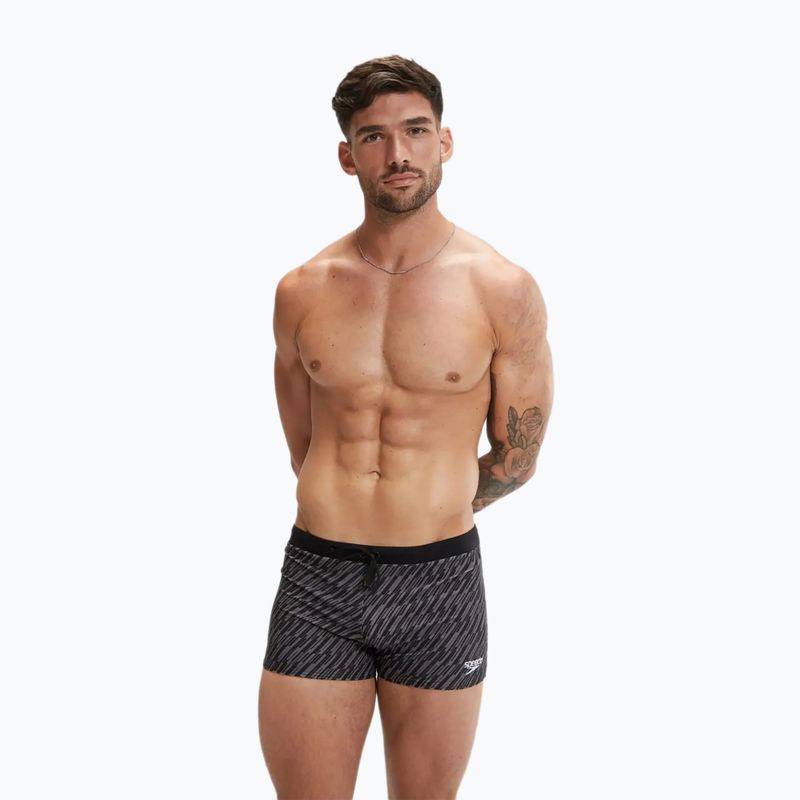 Boxer da bagno Speedo Valmilton nero/grigio gove per uomo 5