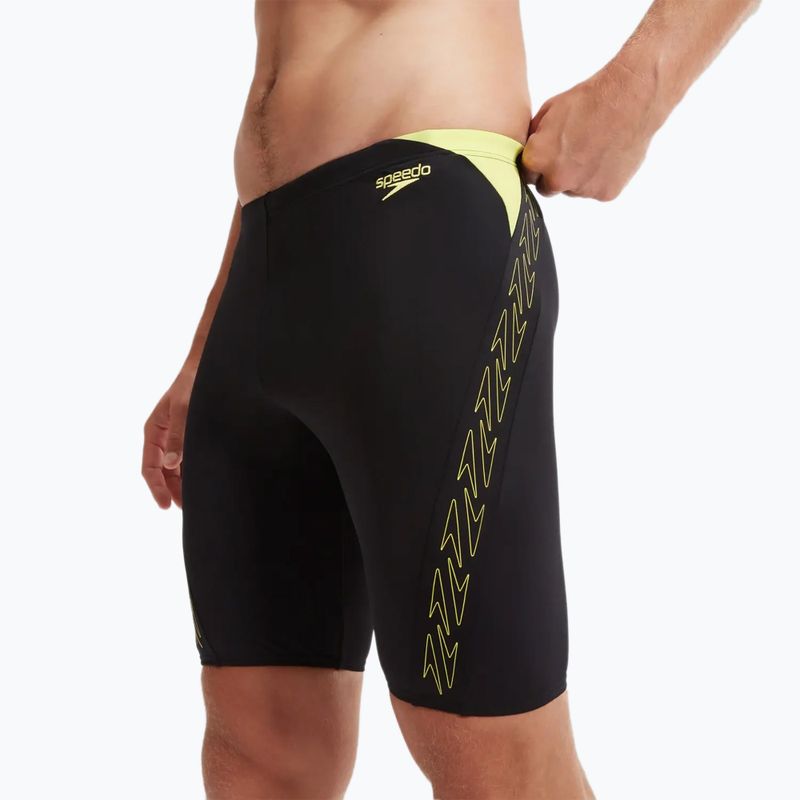 Speedo Hyper Boom Splice - nuoto da uomo nero/limone drizzle 7