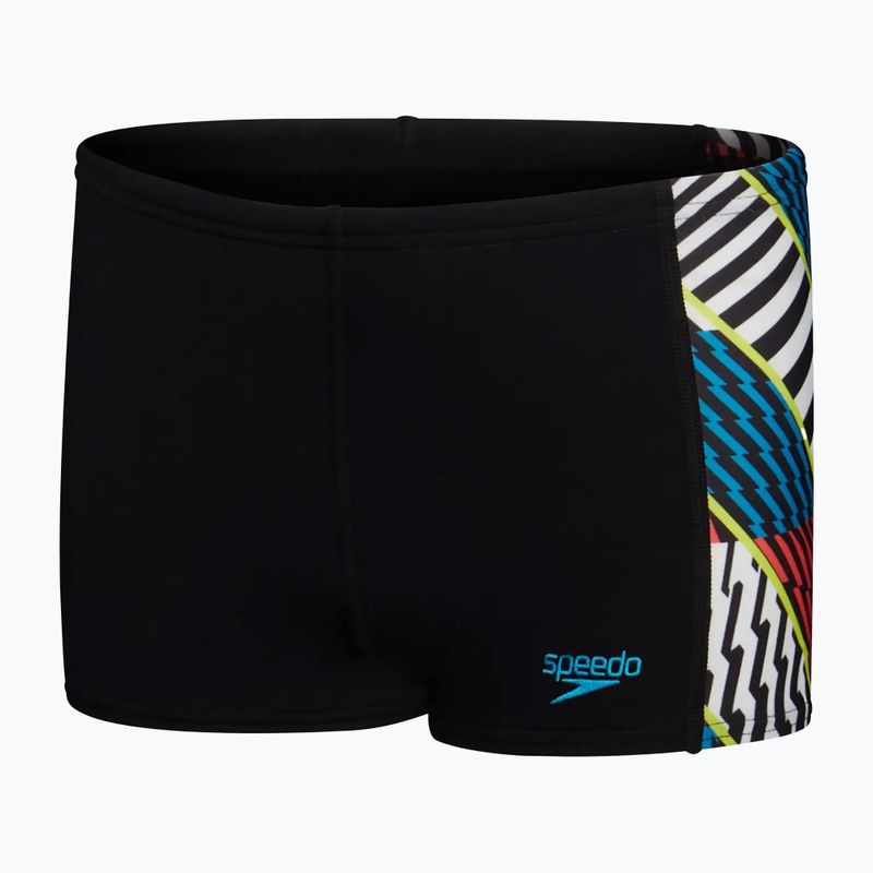 Speedo Digital Panel, costume da bagno per bambini nero/bianco/watermelon