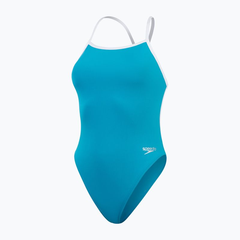 Costume intero Speedo Solid Vback bolt/bianco da donna 2