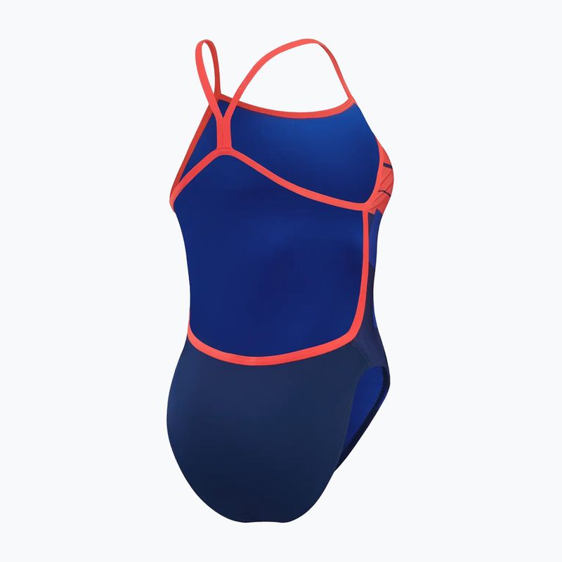 Speedo Placement Digital Vback - costume intero da donna blu ceruleo, cobalto vero, cocomero, bianco. 3