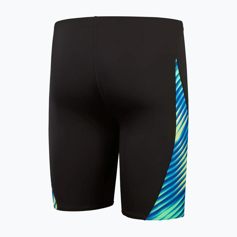 Costume da bagno Speedo Allover Digital V-Cut nero/cobalto vero da uomo 2