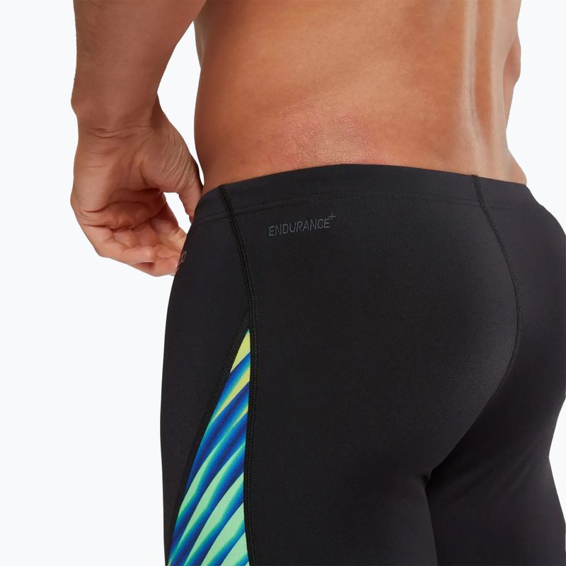 Costume da bagno Speedo Allover Digital V-Cut nero/cobalto vero da uomo 8