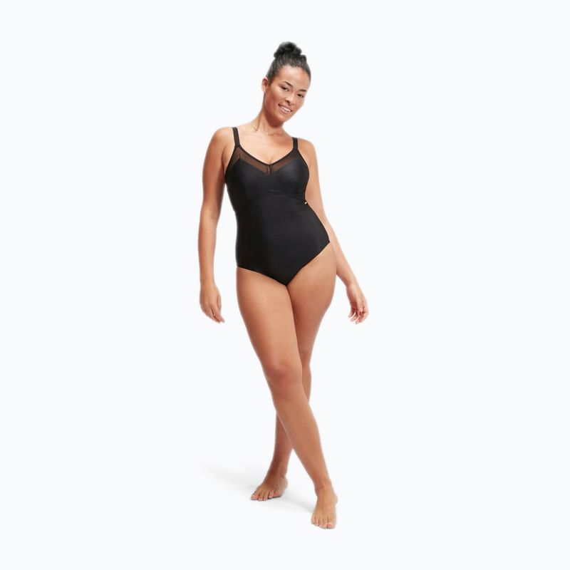 Costume da bagno intero Speedo Shaping Mesh Detail Nero 2