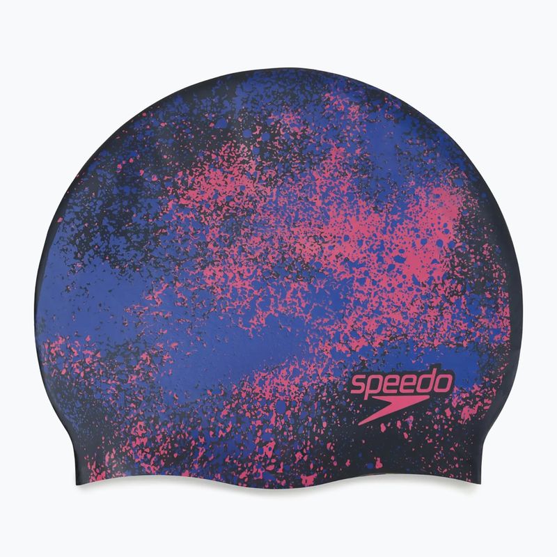 Cuffia Speedo Reversible Slogan Junior starburst true cobalt/flare pink per bambini