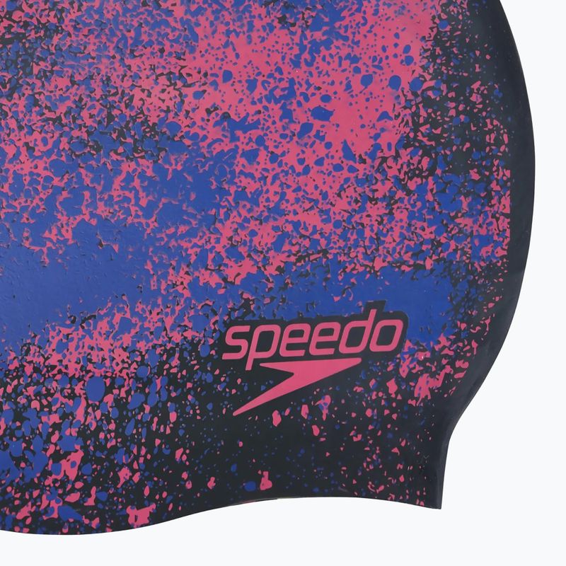 Cuffia Speedo Reversible Slogan Junior starburst true cobalt/flare pink per bambini 5