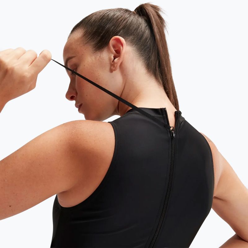 Costume intero Speedo da donna Hydrasuit nero/bianco 9