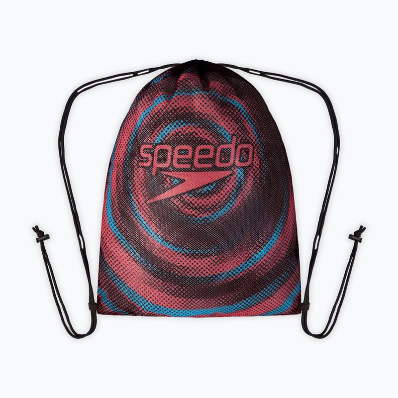 Borsa da nuoto Speedo in rete stampata nero/blu picton/rosso sirena 2