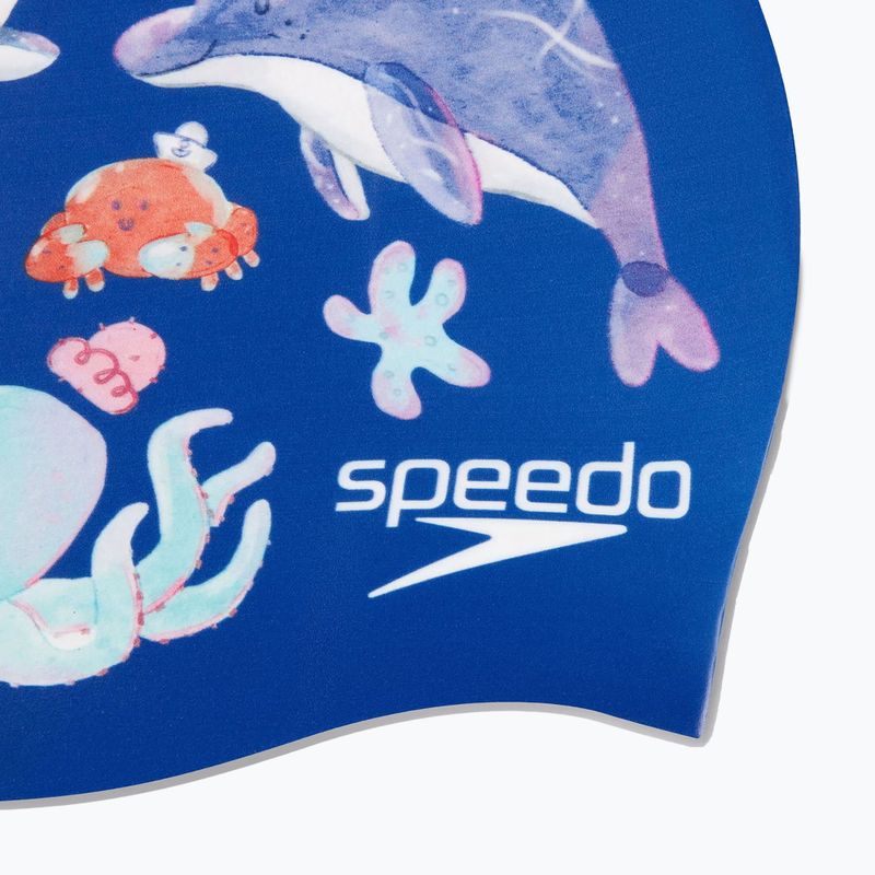 Speedo Cuffia da nuoto con stampa digitale blu imperiale/blu picton/blu curiso 3