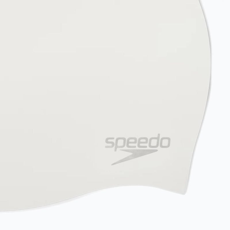 Cuffia Speedo Plain Moulded in silicone bianco/argento 3