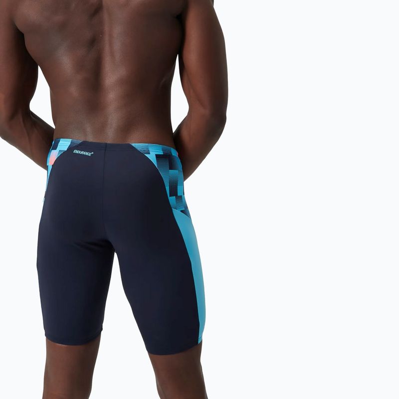 Speedo Endurance+ MAX Splice - Maglia da nuoto da uomo true navy/picton blue/siren red 7