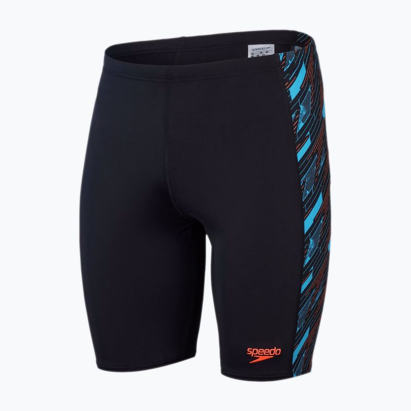 Speedo uomo HyperBoom Panel Jammer nero/blu picton/rosso nuoto jammers