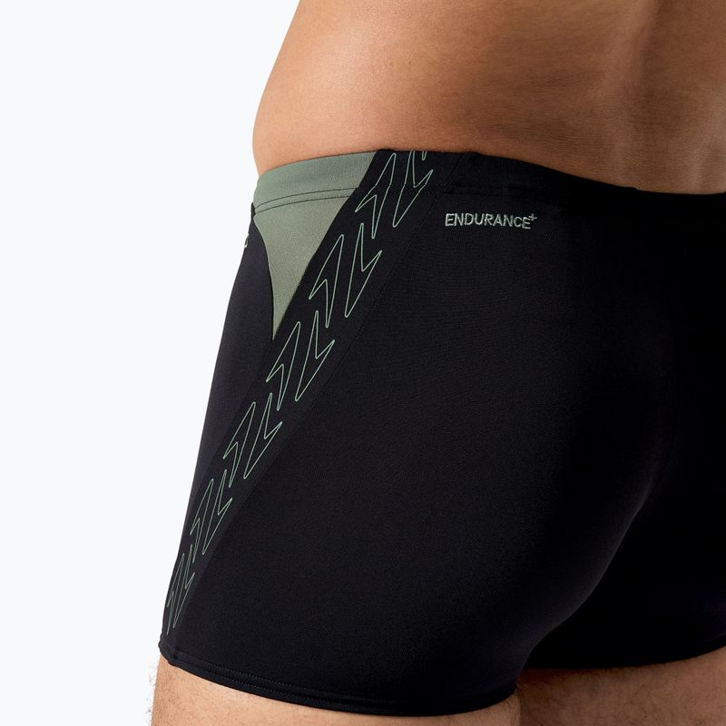 Speedo uomo HyperBoom Splice Aquashort nero/verde boxer nuoto 6