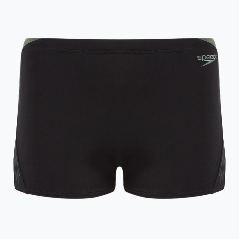 Speedo uomo HyperBoom Splice Aquashort nero/verde boxer nuoto