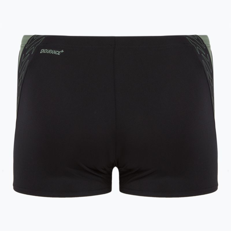 Speedo uomo HyperBoom Splice Aquashort nero/verde boxer nuoto 2