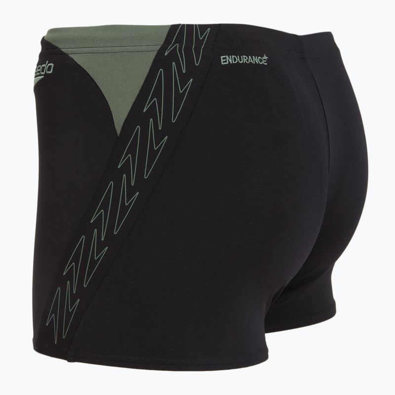 Speedo uomo HyperBoom Splice Aquashort nero/verde boxer nuoto 3