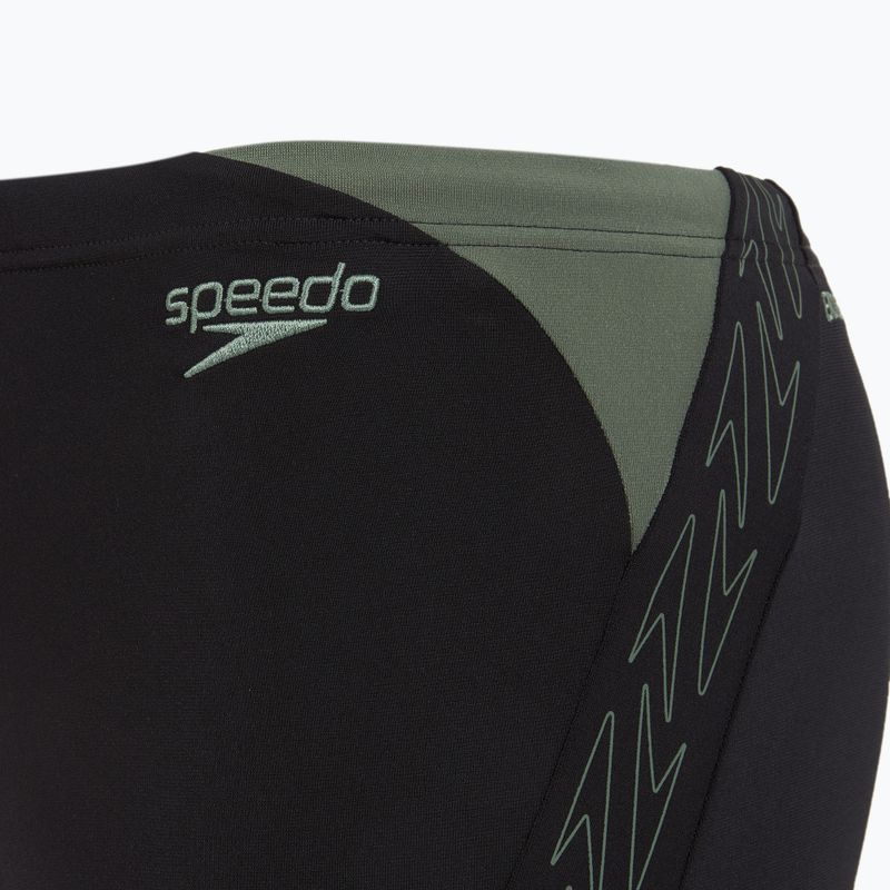 Speedo uomo HyperBoom Splice Aquashort nero/verde boxer nuoto 4