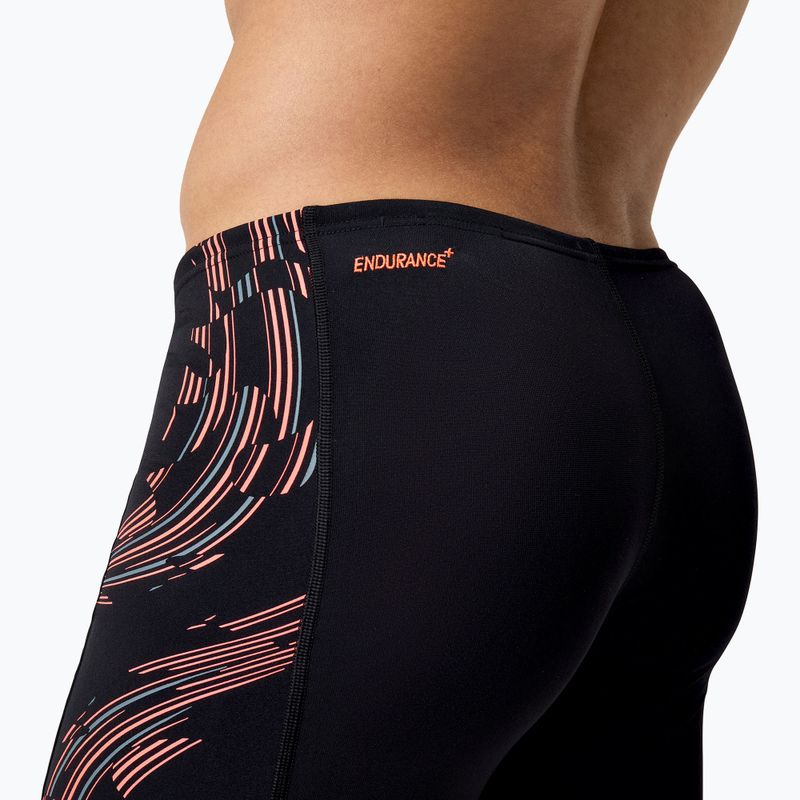 Speedo Tech Panel Uomo Swim Jammer nero/rosso scuro/bianco americano 6