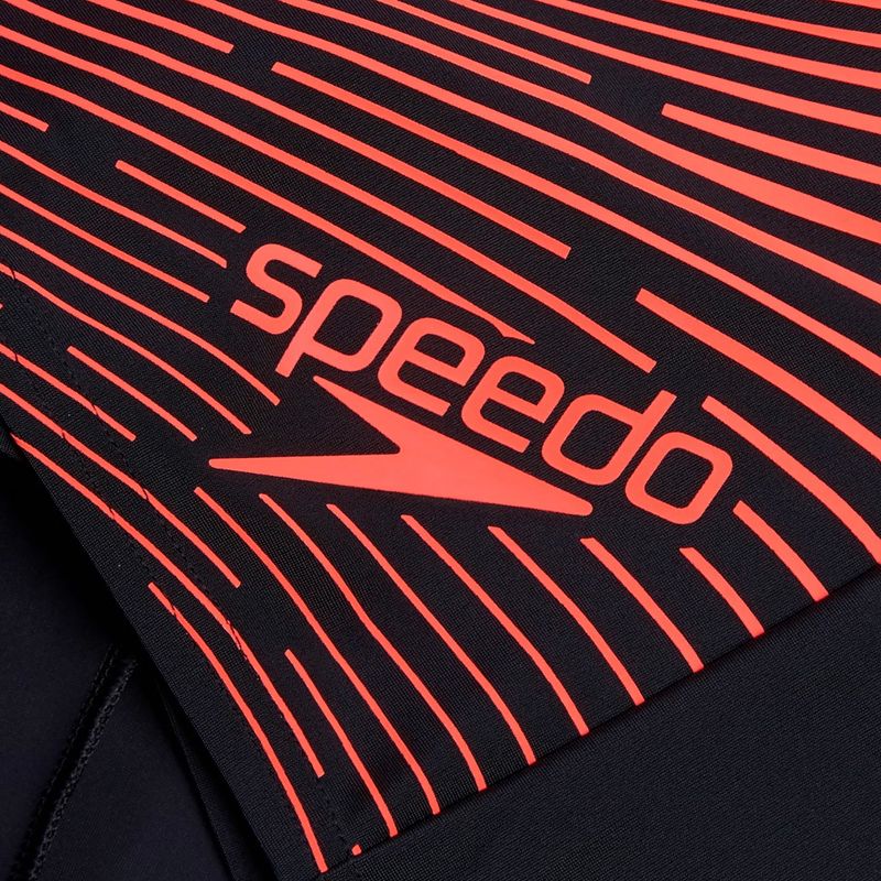 Speedo Medley Logo Aquashort boxer da uomo nero/rosso 3