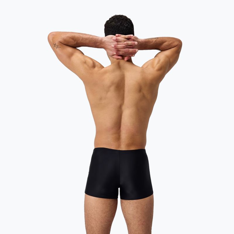 Speedo Medley Logo Aquashort boxer da uomo nero/rosso 7