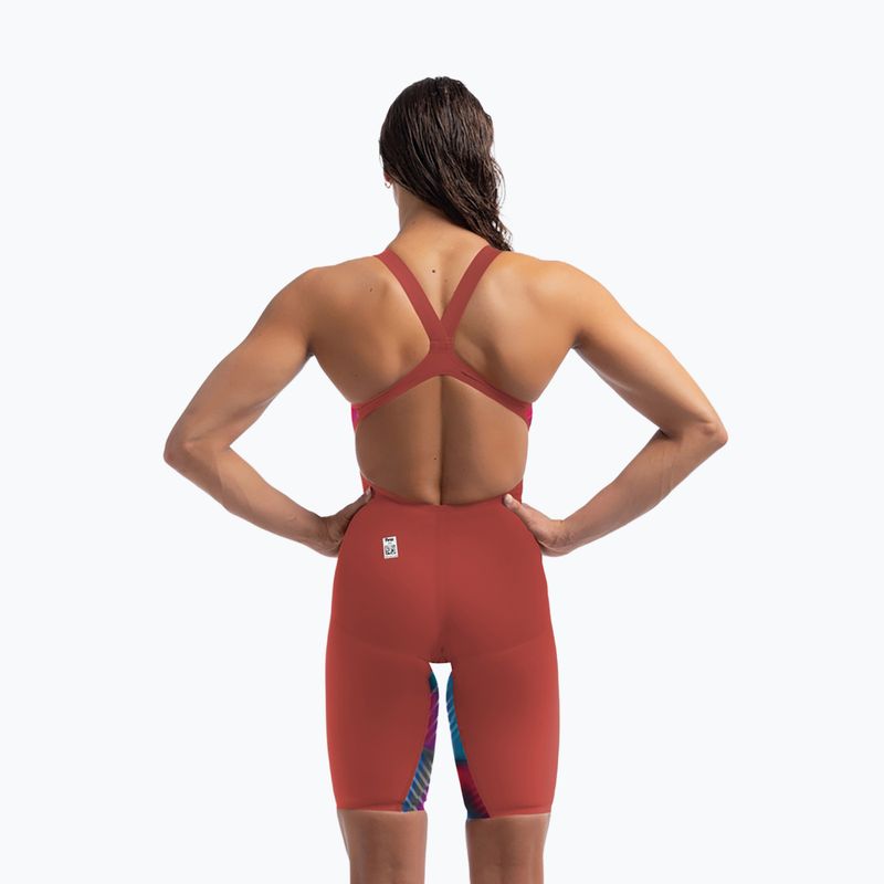 Costume da nuoto intero donna Speedo Fastskin LZR Pure Valor 2.0 Openback Kneeskin flame red/picton blue 7