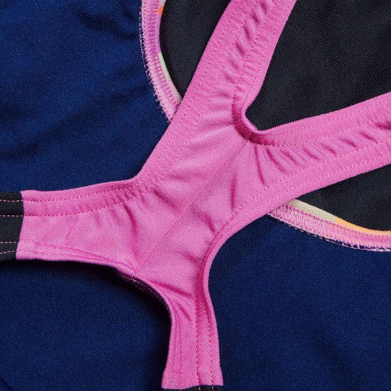 Speedo Digital Placement Splashback costume intero bambino true navy/kikiki pink/siren red/matcha 4