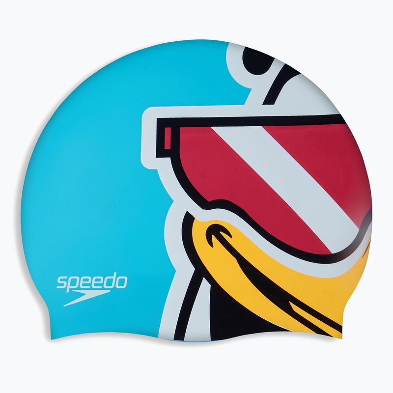 Speedo Cuffia da bagno a carattere stampato chima kira azzurro 2