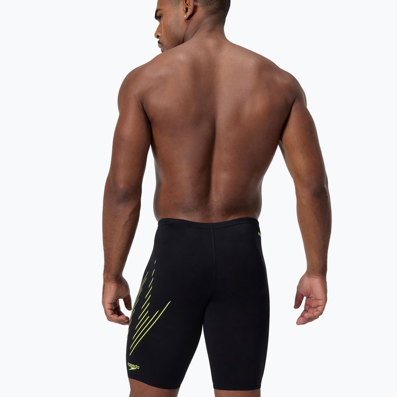 Speedo Uomo HyperBoom Placement Swim Jammer nero/giallo iper. 2