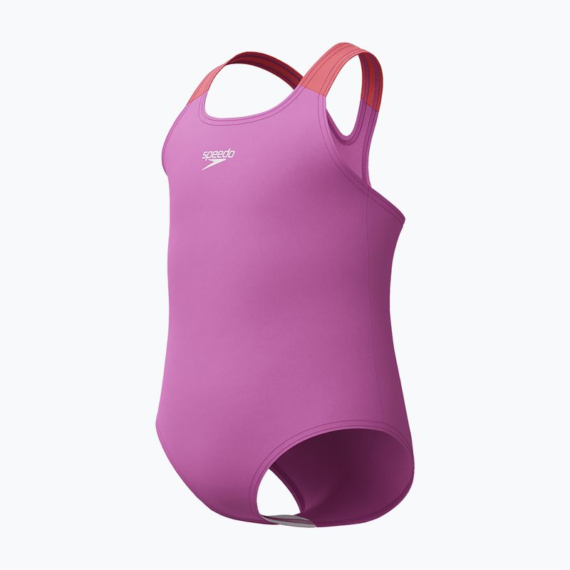 Speedo Learn To Swim Medalist - costume intero da bambino in neon viola 3
