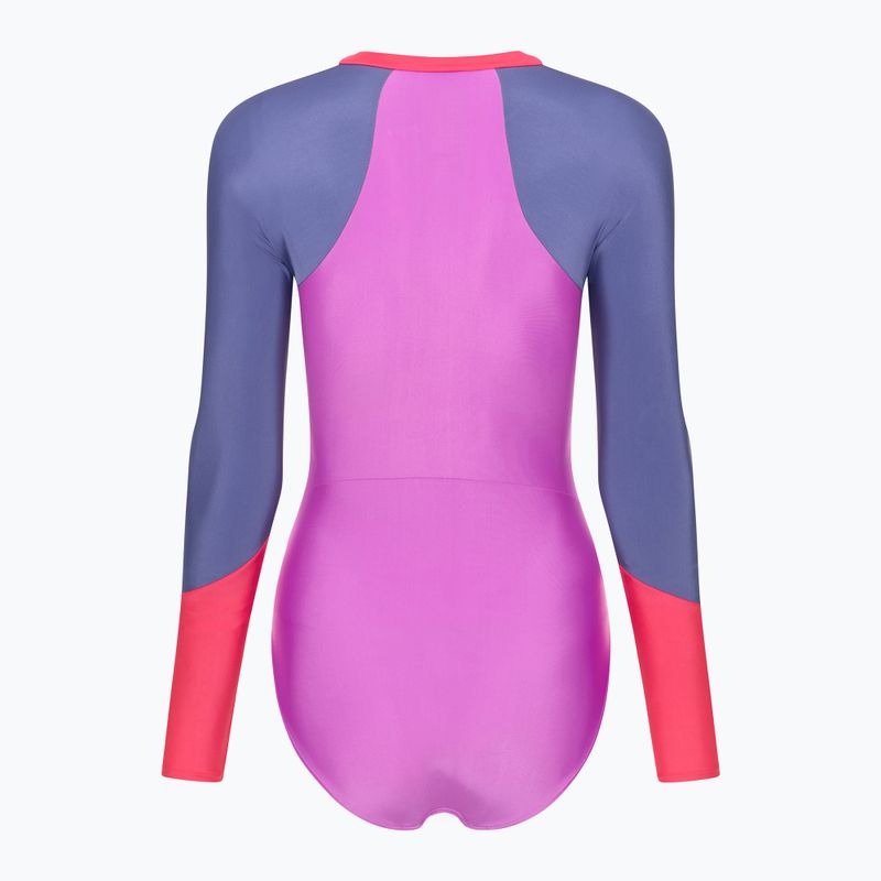 Speedo Colour Block - costume da bagno intero da donna, colore viola neon 2