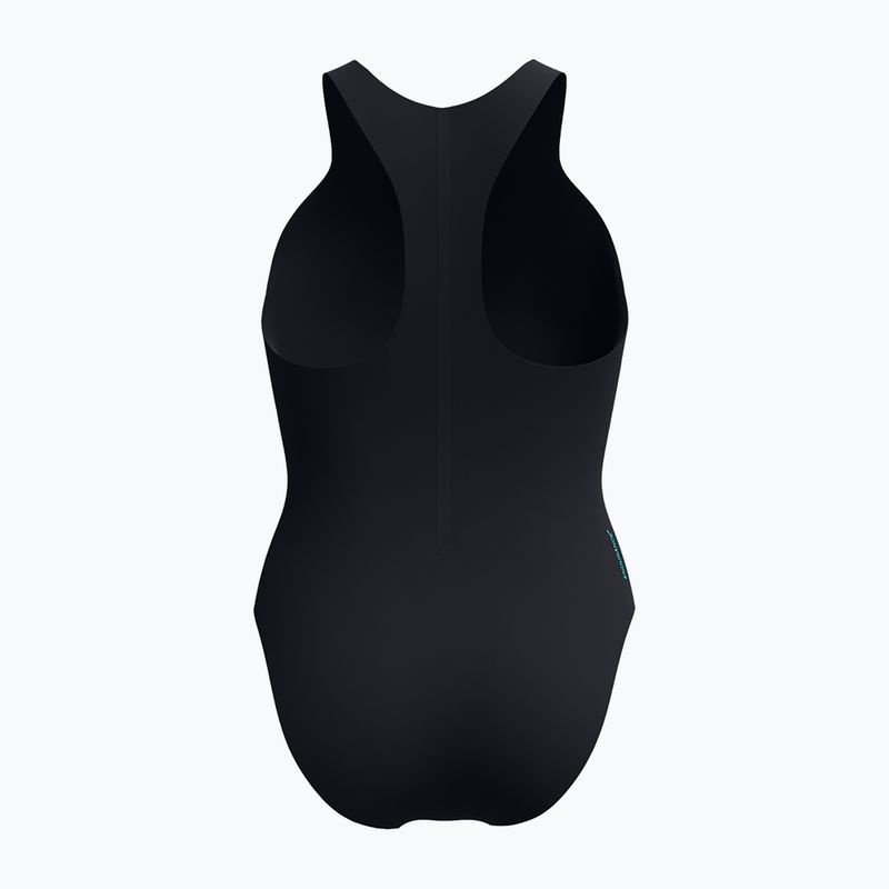 Costume intero Speedo Racer Zip da donna con reggiseno incorporato antracite antracite 2