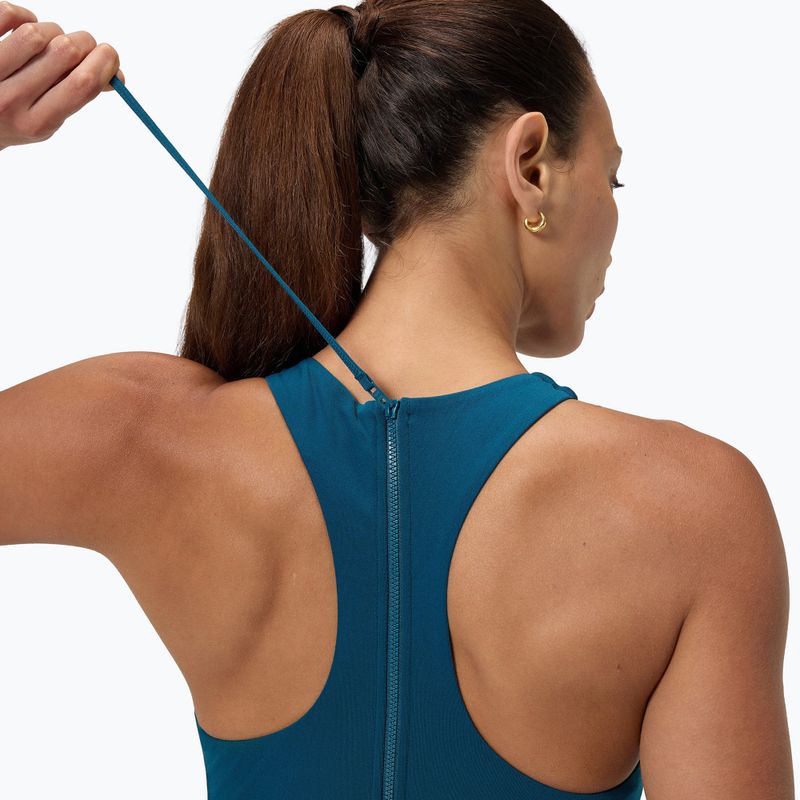Costume da bagno intero donna Speedo Racer Zip with Built in Swim Bra dark teal 5
