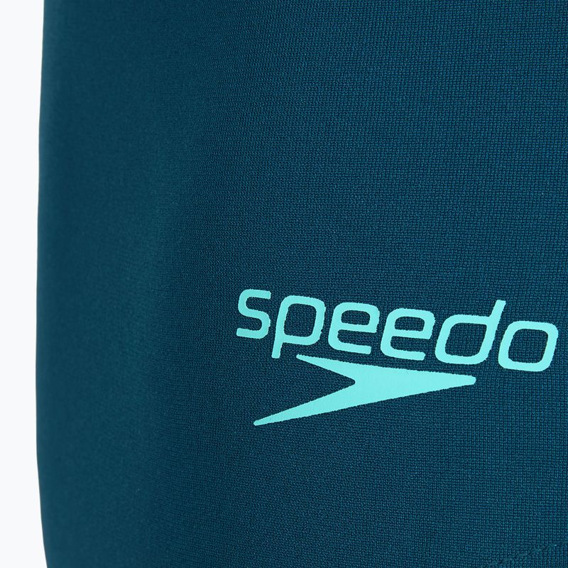 Costume da bagno intero donna Speedo Racer Zip with Built in Swim Bra dark teal 3