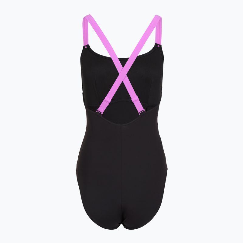 Costume da bagno intero da donna Speedo Shaping Crossback neon violet 2