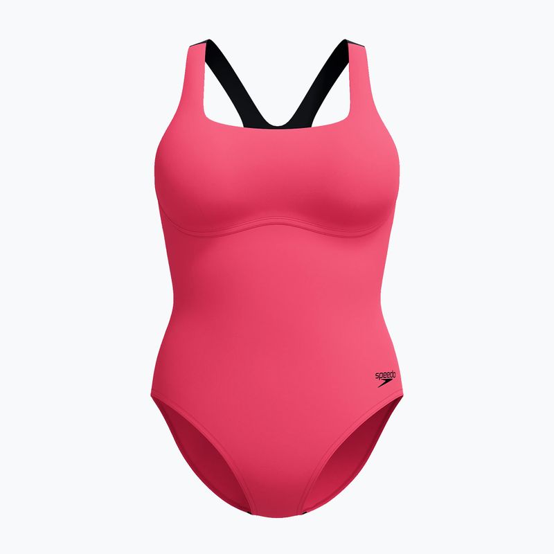 Costume da bagno intero donna Speedo Flex Band with Swim Bra raspbery fill/vermilion/punch 7