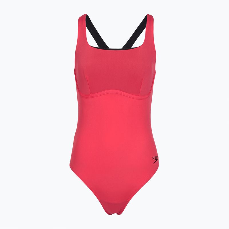 Costume da bagno intero donna Speedo Flex Band with Swim Bra raspbery fill/vermilion/punch 7
