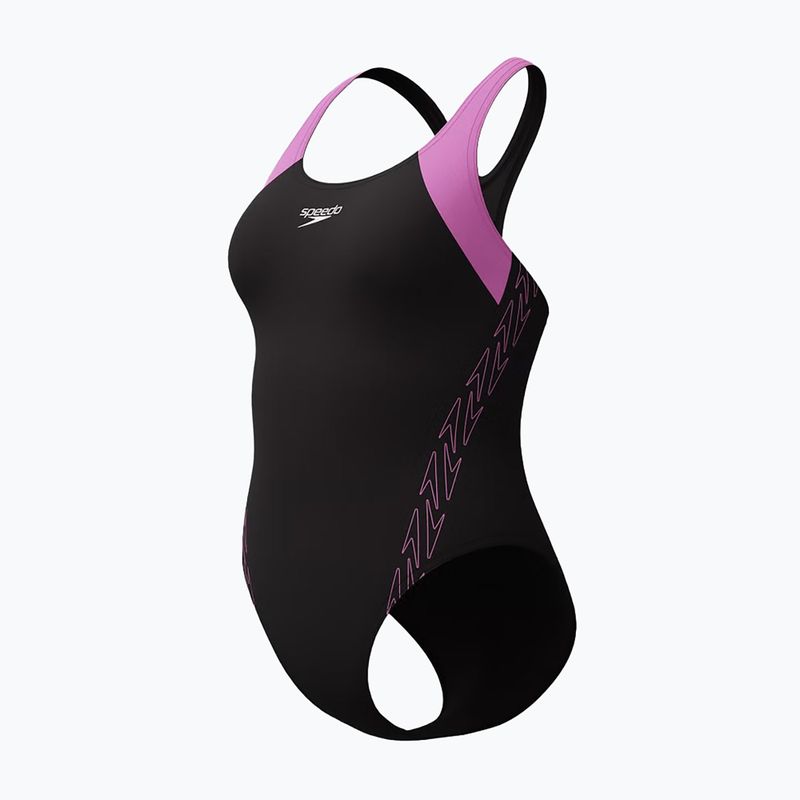 Costume da bagno intero da donna Speedo HyperBoom Splice Racerback neon violet 3