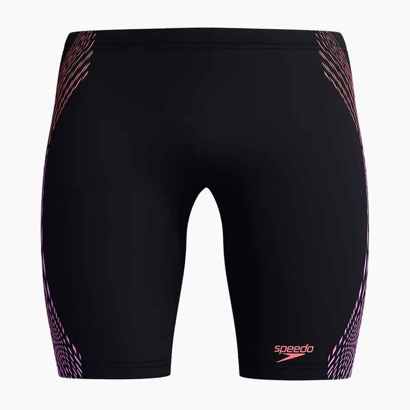 Jammer da nuoto da uomo Speedo Duo Logo Print Mid Jammer black/coral sands/neon violet 5