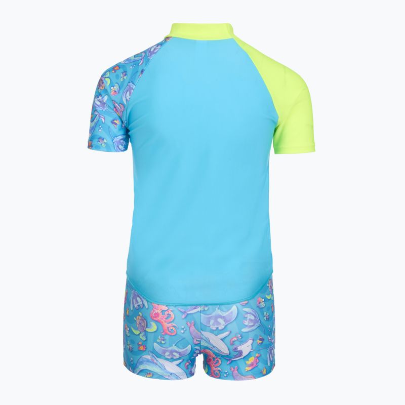 Costume da bagno uomo a due pezzi Speedo Learn To Swim Digital Rash Top Set turkish sea 2
