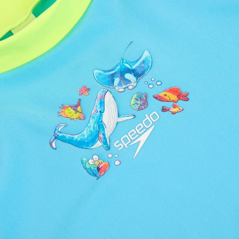 Costume da bagno uomo a due pezzi Speedo Learn To Swim Digital Rash Top Set turkish sea 5
