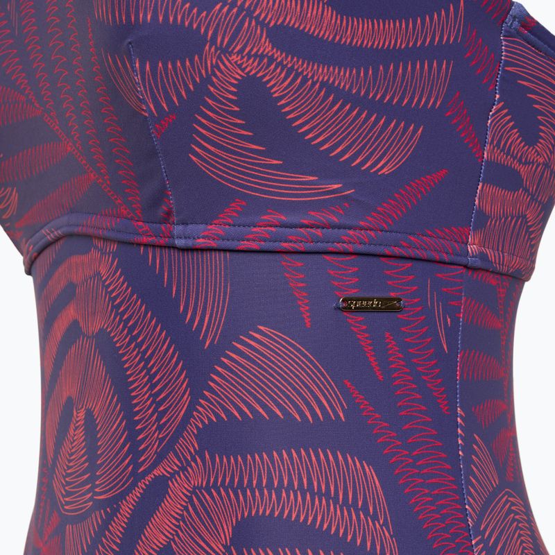 Speedo costume intero donna Shaping Printed Asymmetric hapuna blu 3